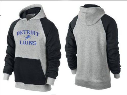 NFL Men's Nike Detroit Lions Heart & Soul Pullover Hoodie - Grey/Black